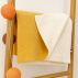 Couverture en Coton Bio Rex Blanc et Honey