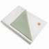 Couverture en Coton Bio Rex Blanc et Vert