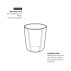 Set de 2 tasses double paroi Ginkgo+Cerisier 180ml