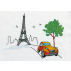 T-shirt manches longues, illustration en voiture!, coton bio