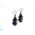 Boucles d'oreilles rétrocoeur lapis lazuli