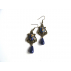 Boucles d'oreilles orgonite rétro lapis lazuli