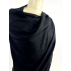 Étole, écharpe noir tissage simple en cachemire naturel et éthique du Népal.