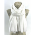 Étole, écharpe blanc pure en cachemire naturel et éthique du Népal.