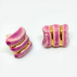 Boucles d'oreilles berlingots parme et doré