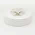 Coffret en bois laqué blanc avec fleur en céramique / MANG XL