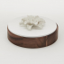 Boîte en bois avec fleur de palmier en céramique / 20 cm -  OKO XL 