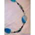 Collier long Agate/Shungite 60cm