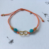 Bracelet fil orange Sinu