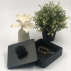 Boîte décorative en bois et porcelaine / BLACK ROSE 