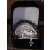 Parure bracelet de Shungite, bracelet et bague d'argent dans un écrin