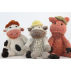 Marguerite la vache - peluche en laine filée à la main équitable