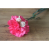 Tourbillons roses boucles d'oreilles artisanales en boutons anciens