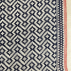Etole écharpe aux imprimés géométriques bleu marine en pure cachemire naturel et éthique d'Inde