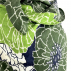 Étole écharpe, vert foncé à imprimés fleuris, en pure cachemire éthique d'Inde