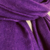 Etole, écharpe violet foncé uni en cachemire naturel et éthique du Népal.