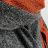 Etole, écharpe gris anthracite avec une bordure orange en cachemire naturel et éthique du Népal.