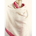 Etole, écharpe beige bordure rose en cachemire naturel et éthique du Népal