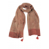Echarpe Foulard Soie Pigments naturels ORANGE OCRE / Collection Inoubliable Caresse 