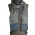 Echarpe Foulard Soie Pigments naturels BLEU  / Collection Inoubliable Caresse 