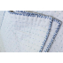 couverture bébé coton brut à surpiqûres bleues faites à la main équitable