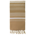Serviette hammam, fouta bio Sable & Blanc 100x200 cm