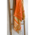 Serviette hammam, fouta bio Sable & Mandarine 100x200 cm