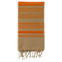 Serviette hammam, fouta bio Sable & Mandarine 100x200 cm