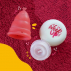 Pack de 2 coupes menstruelles pliables roses - Petite & grande taille - Flux légers à importants - La Week'Up