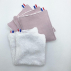 Lingettes lavables en Coton Bio Blanc et Rose