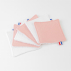 Lingettes lavables en Coton Bio Blanc et Rose
