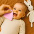 Lingettes lavables en Coton Bio Blanc et Rose