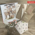 Kit pour faire son propre calendrier de l'avent en kraft or et blanc