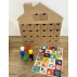 Kit DIY complet calendrier de l'Avent maison en papier mâché avec peinture et stickers