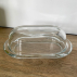 Beurrier oval en verre