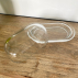 Beurrier oval en verre