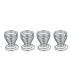 Lot de 4 Coquetiers Métal Chromé