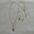Parure Boucles d’oreilles et collier avec pendentif 