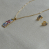 Parure Boucles d’oreilles et collier avec pendentif 