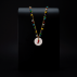 Collier perles colorées à parfumer « Paon Pimenté » en céramique blanche de Limoges