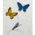 T-shirt manches courtes, illustration papillons, coton bio