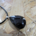 Collier goutte en tourmaline noire