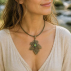 Pendentif orgonite l’Ame de Brocéliande malachite