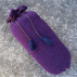 Poncho alpaga violet et pochette assortie