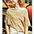 Poncho fleurs - crocheté en coton de couleurs naturelles taille small (36)