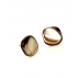 Puces nacre marron et argent 925