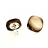 Puces nacre marron et argent 925