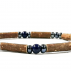 Bracelet simple en noisetier à long bec et Lapis-Lazuli 18cm Pur Noisetier