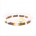 Collection émotions duo de bracelets en noisetier à long bec quartz rose et blanc 18cm Pur Noisetier