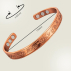 Bracelet de santé en cuivre avec pince, motif floral et 6 aimants